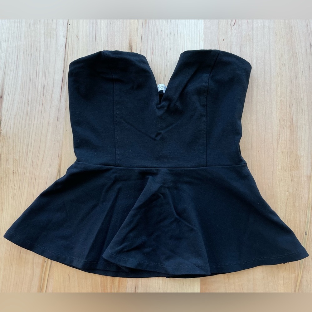 Black Strapless Top